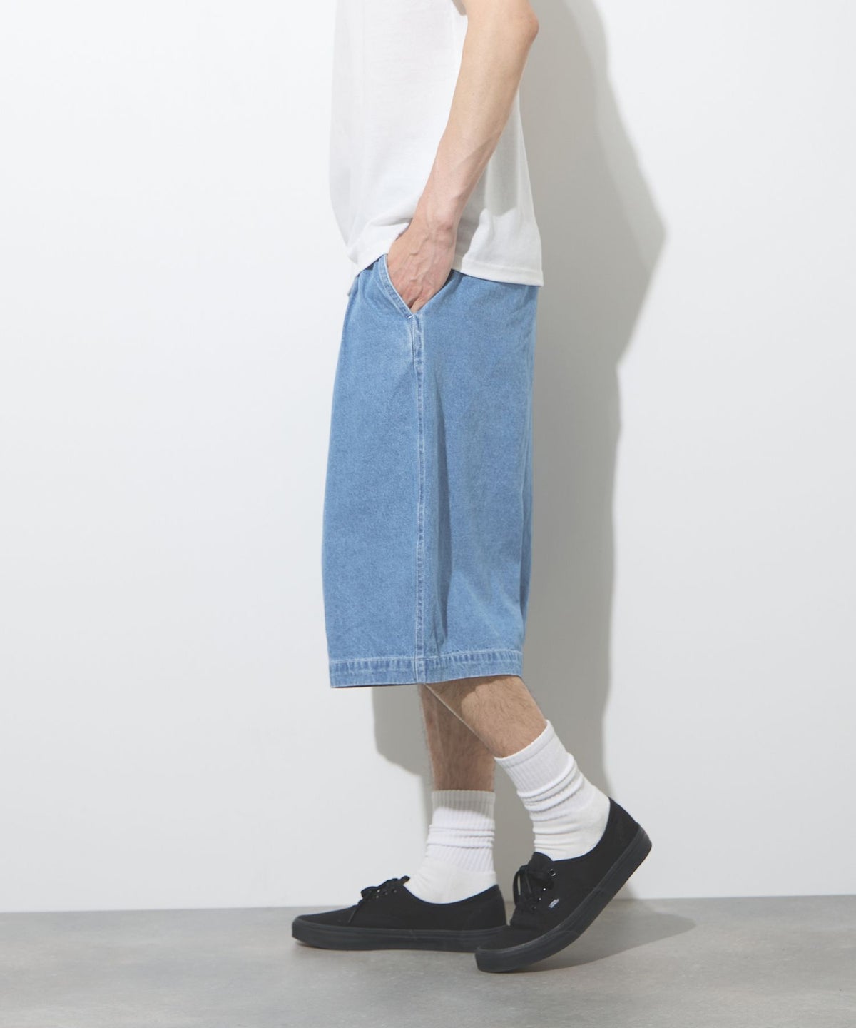 CONVERSE タックバギーショートデニムパンツ メンズ