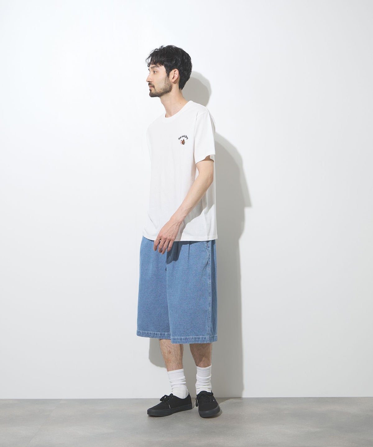 CONVERSE タックバギーショートデニムパンツ メンズ