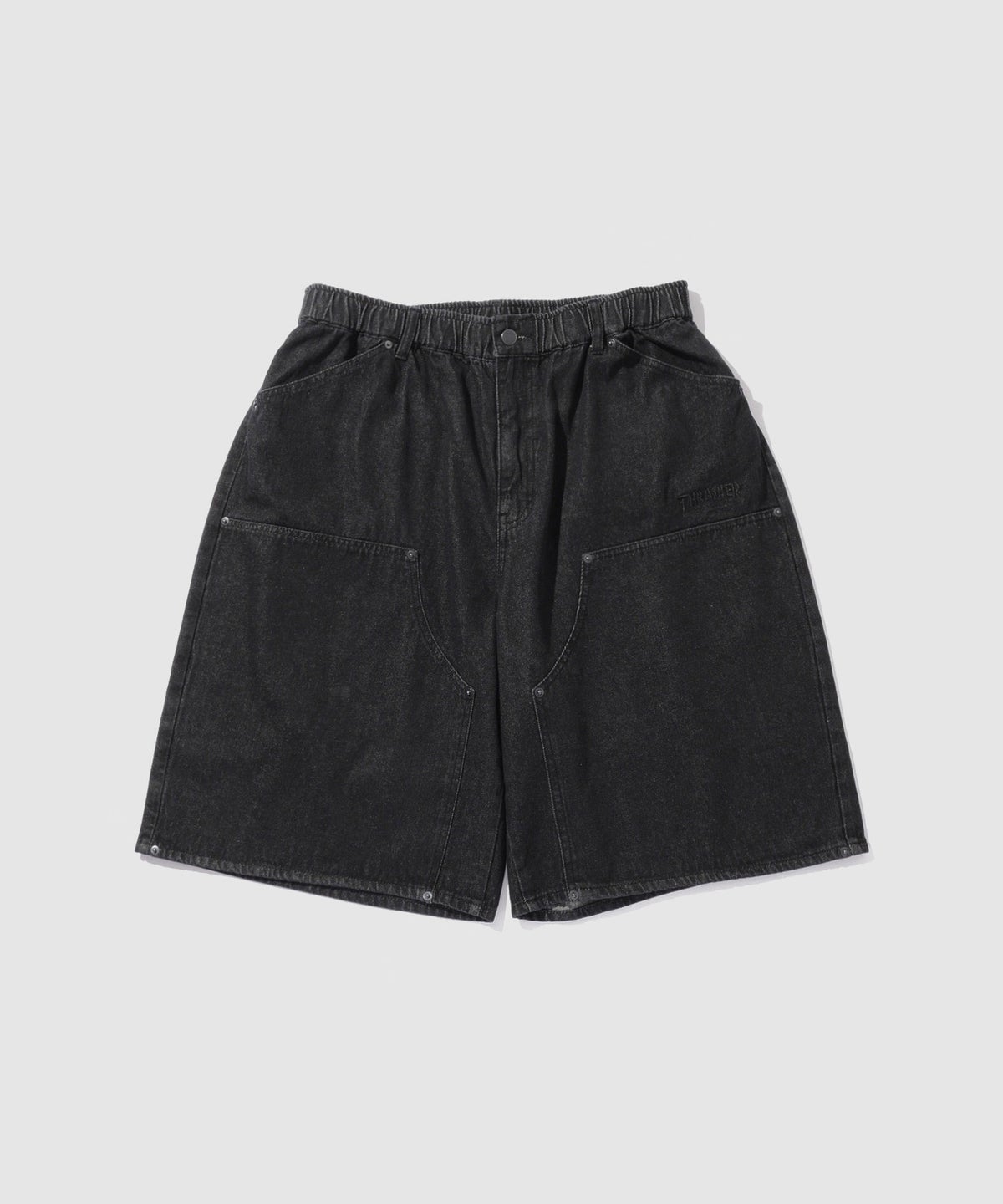 THRASHER ダブルニーデニムハーフパンツ メンズ