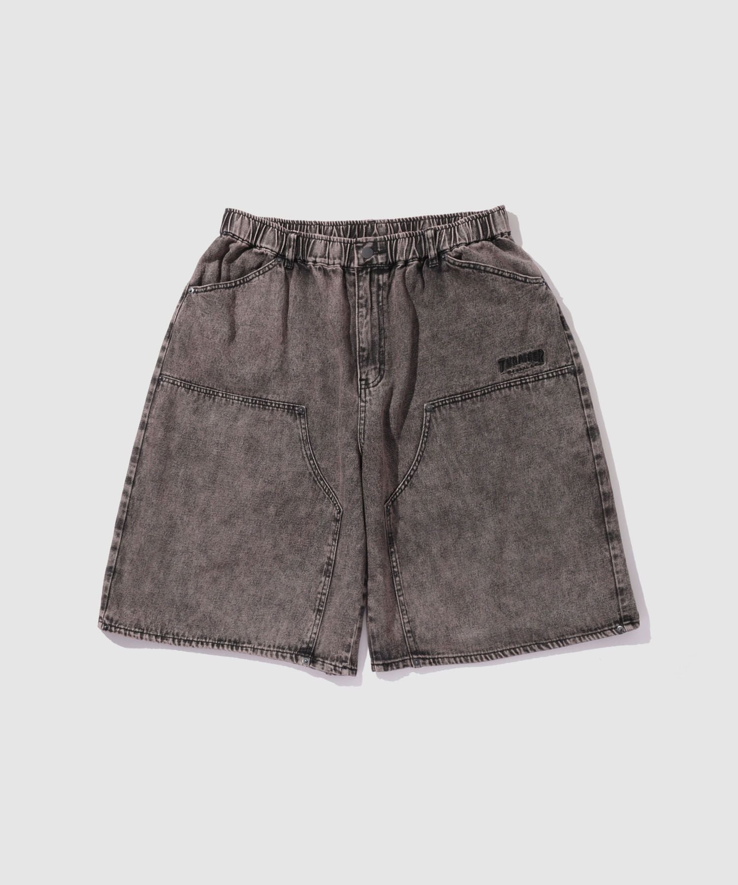 THRASHER ダブルニーデニムハーフパンツ メンズ