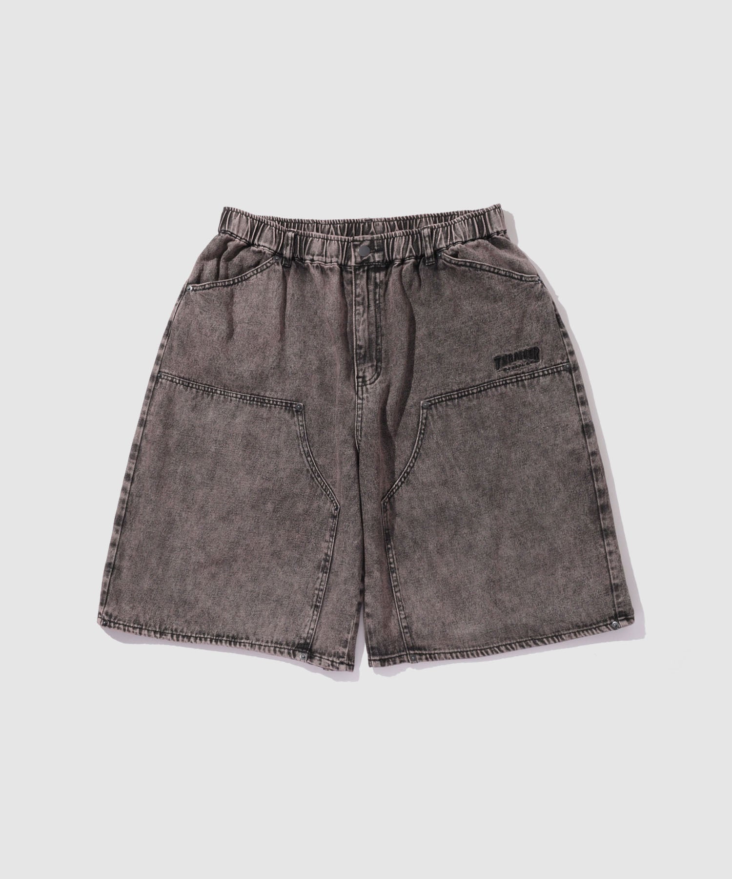 THRASHER ダブルニーデニムハーフパンツ メンズ