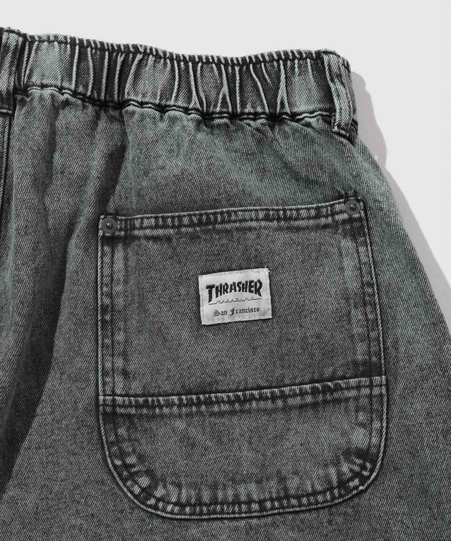 THRASHER ダブルニーデニムハーフパンツ メンズ