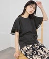[値下げ]NAVY  SARARI 冷感 シフォン使いフレアスリーブUVカットTシャツ レディース メール便 対応商品商品サムネイル-3