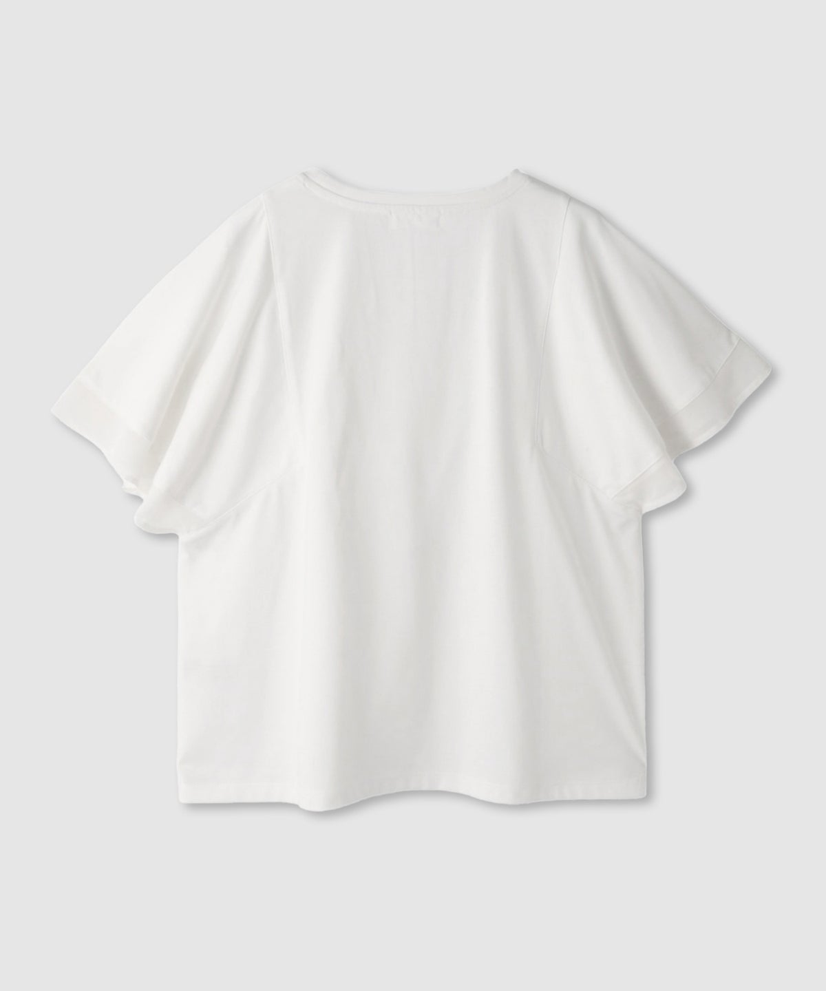 NAVY SARARI 冷感 シフォン使いフレアスリーブUVカットTシャツ レディース メール便 対応商品