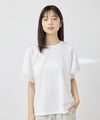 [値下げ]NAVY  SARARI 冷感 シフォン使いフレアスリーブUVカットTシャツ レディース メール便 対応商品商品サムネイル-4