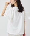 NAVY SARARI 冷感 シフォン使いフレアスリーブUVカットTシャツ レディース メール便 対応商品商品サムネイル-6