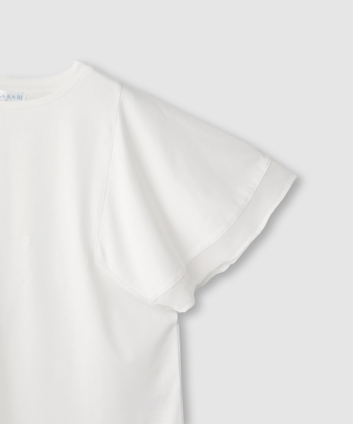 NAVY SARARI 冷感 シフォン使いフレアスリーブUVカットTシャツ レディース メール便 対応商品