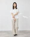 NAVY SARARI 冷感 シフォン使いフレアスリーブUVカットTシャツ レディース メール便 対応商品商品サムネイル-8