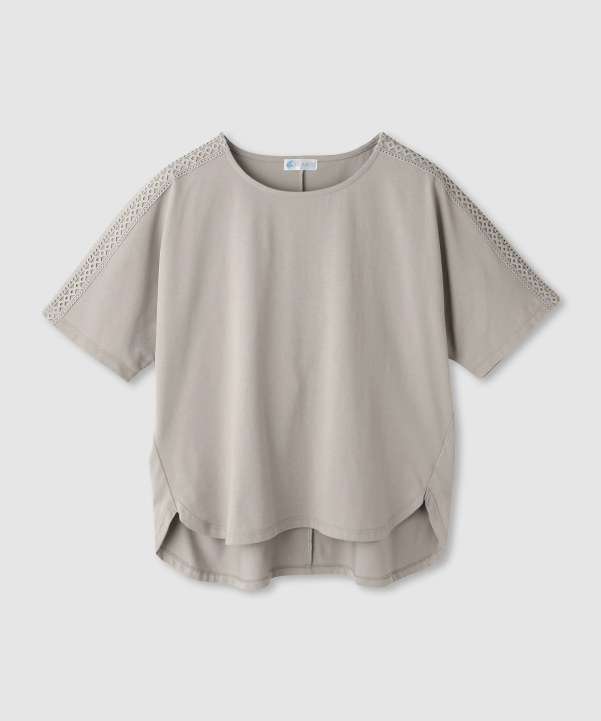 NAVY SARARI 冷感 ショルダーレースUVカットTシャツ レディース メール便 対応商品