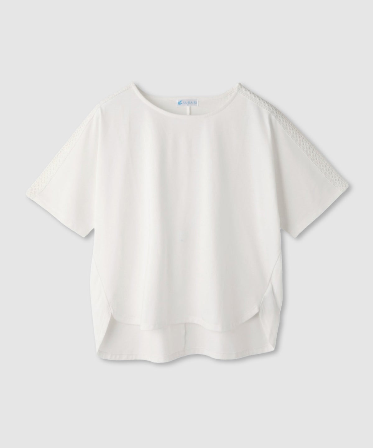 NAVY SARARI 冷感 ショルダーレースUVカットTシャツ レディース メール便 対応商品