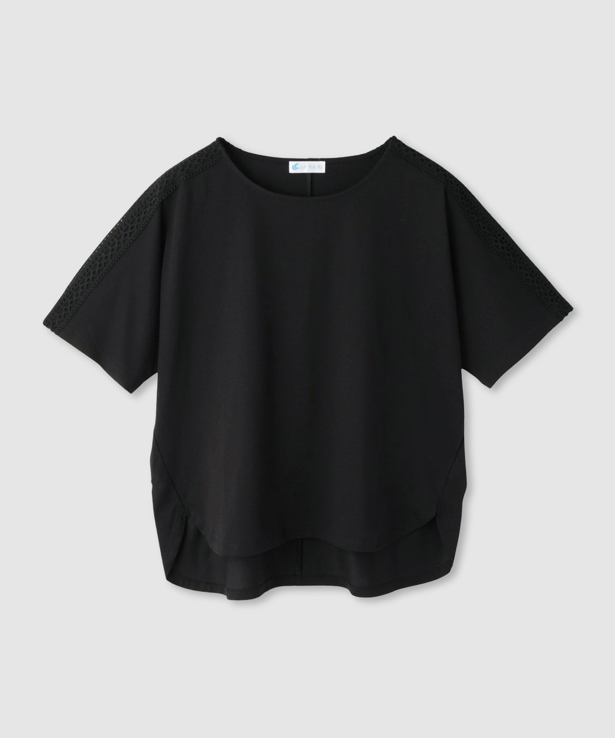 NAVY SARARI 冷感 ショルダーレースUVカットTシャツ レディース メール便 対応商品