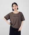 Idnes フロッキードットチュール レイヤードTシャツ レディース メール便 対応商品