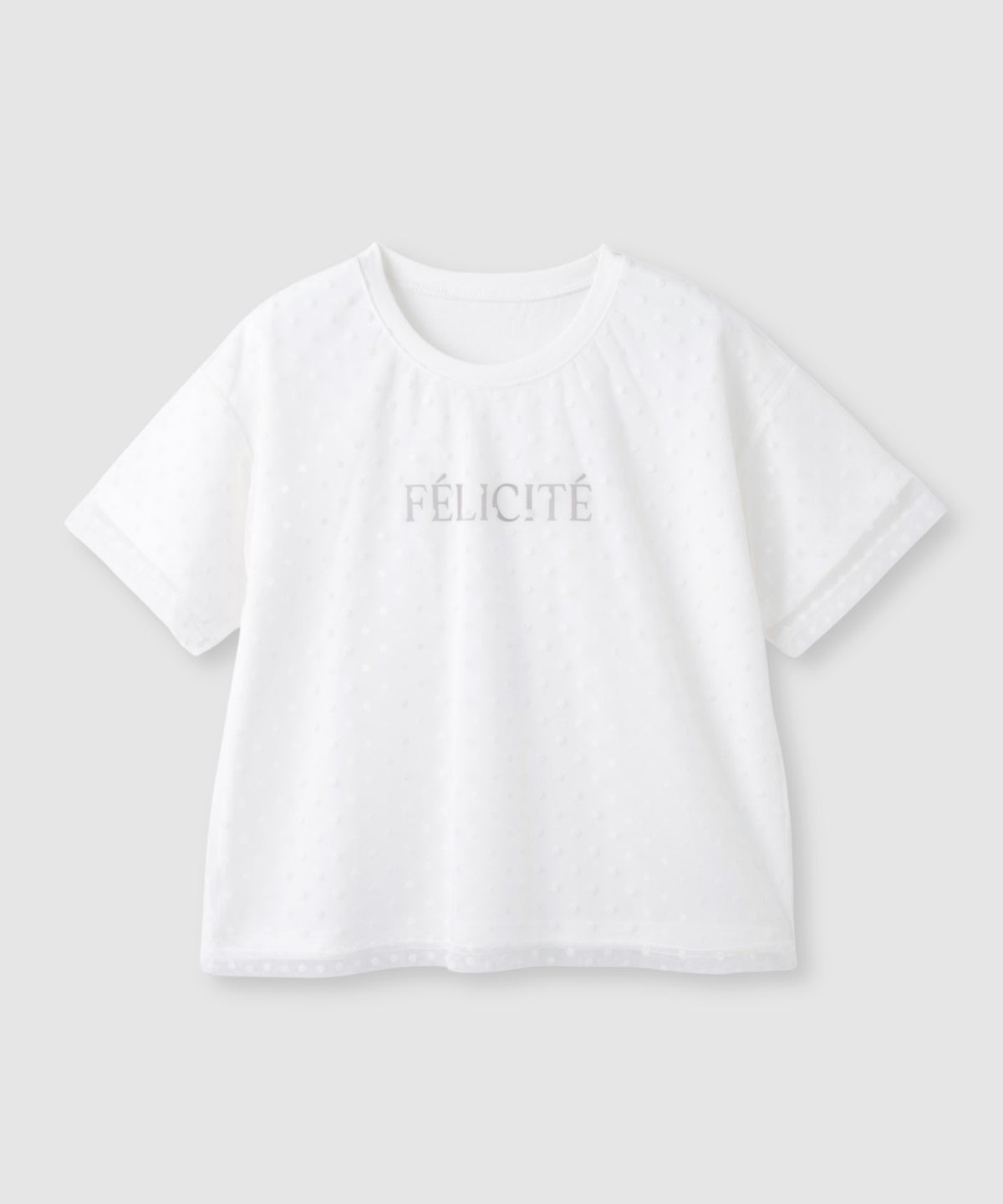 Idnes フロッキードットチュール レイヤードTシャツ レディース メール便 対応商品