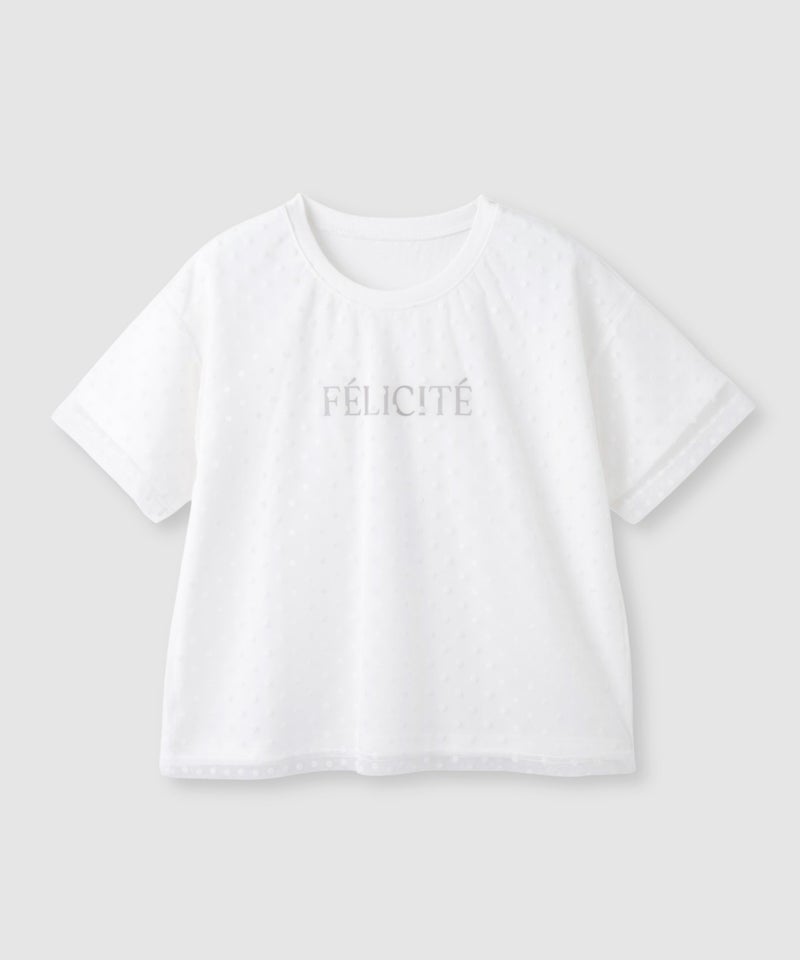 Idnes フロッキードットチュール レイヤードTシャツ レディース メール便 対応商品商品画像-17