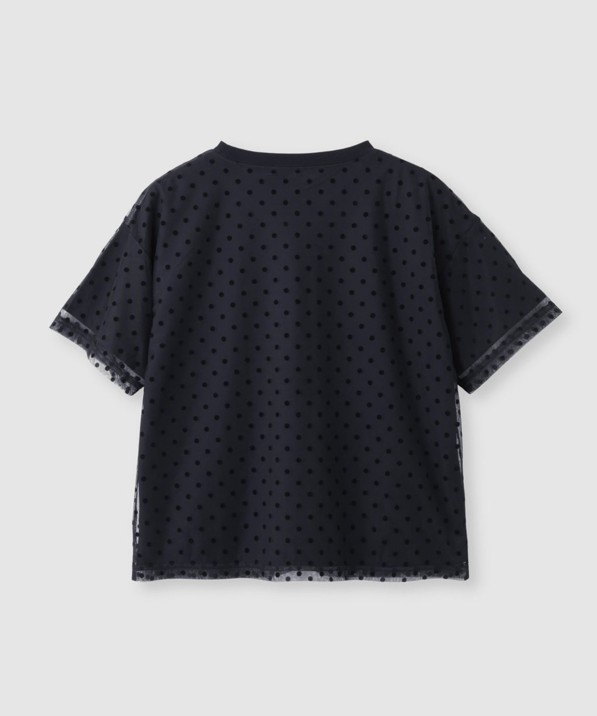 Idnes フロッキードットチュール レイヤードTシャツ レディース メール便 対応商品