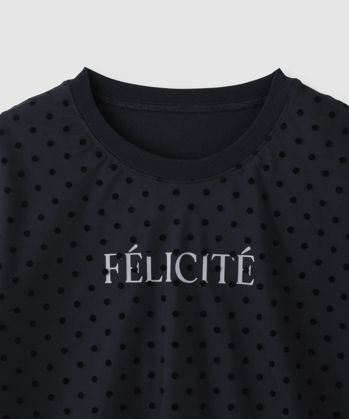 Idnes フロッキードットチュール レイヤードTシャツ レディース メール便 対応商品