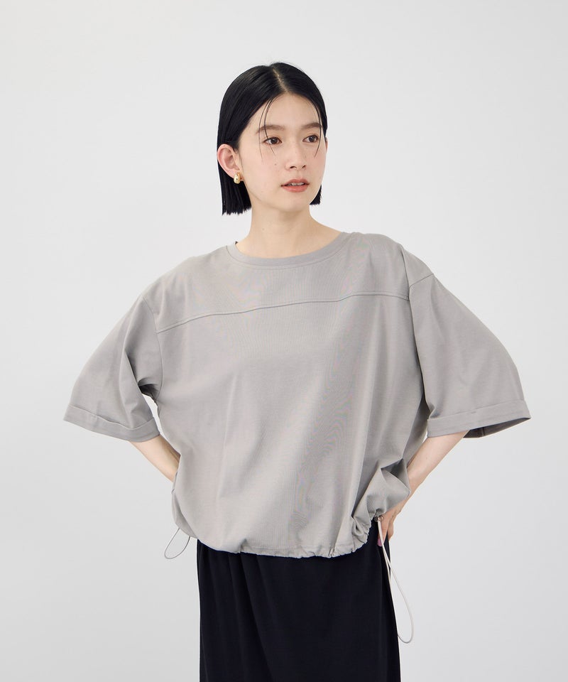 Idnes  接触冷感 裾ドロスト ドルマンプルオーバーカットソー レディース メール便 対応商品商品画像-1
