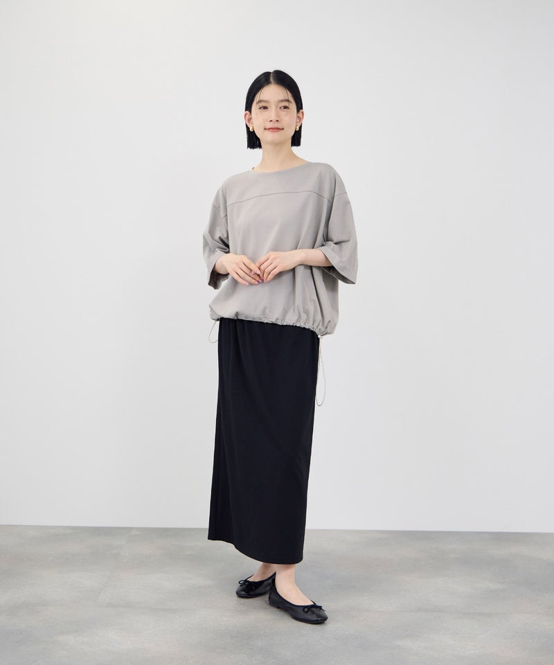 Idnes  接触冷感 裾ドロスト ドルマンプルオーバーカットソー レディース メール便 対応商品商品画像-9
