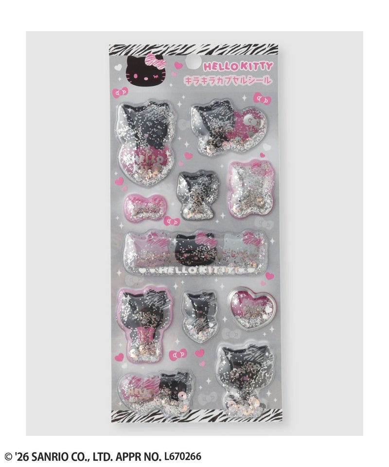 サンリオキャラクターズ ハローキティ キラキラカプセルシール ゼブラ商品画像-1