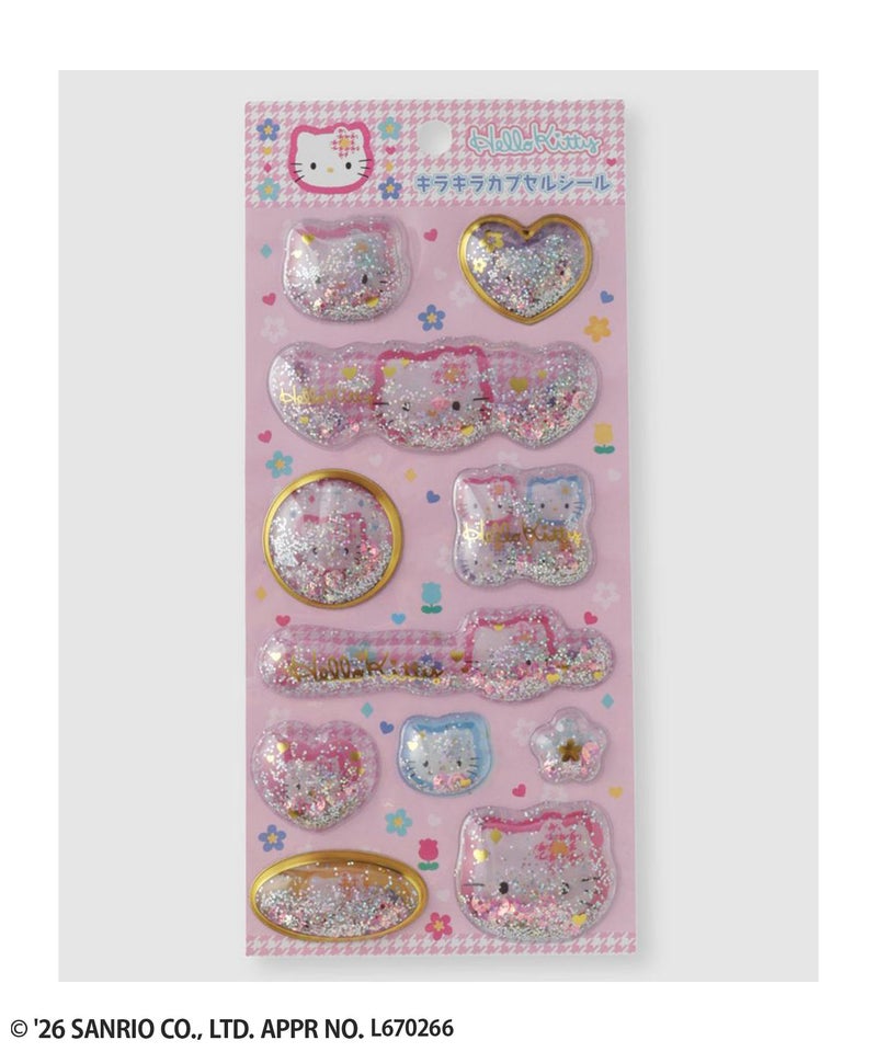サンリオキャラクターズ ハローキティ キラキラカプセルシール カオハナ商品画像-1