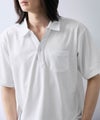 NAVY SARARI 鹿の子 ドット柄スキッパーポロシャツ メンズ商品サムネイル-5