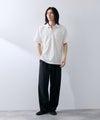 NAVY SARARI 鹿の子 ドット柄スキッパーポロシャツ メンズ商品サムネイル-6