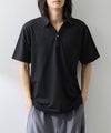 NAVY SARARI 鹿の子 ドット柄スキッパーポロシャツ メンズ商品サムネイル-7