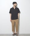 NAVY  SARARI 鹿の子 ドット柄スキッパーポロシャツ メンズ商品サムネイル-7