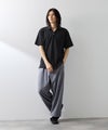 NAVY SARARI 鹿の子 ドット柄スキッパーポロシャツ メンズ商品サムネイル-9