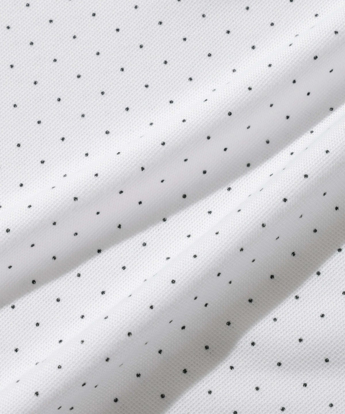 NAVY SARARI 鹿の子 ドット柄スキッパーポロシャツ メンズ
