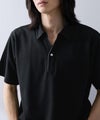 NAVY  SARARI リップル 無地スキッパーポロシャツ メンズ商品サムネイル-7