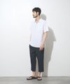 NAVY SARARI リップル 無地スキッパーポロシャツ メンズ商品サムネイル-9