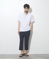 NAVY SARARI リップル 無地スキッパーポロシャツ メンズ商品サムネイル-10