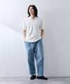 NAVY  SARARI リップル 無地スキッパーポロシャツ メンズ商品サムネイル-11