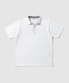NAVY  SARARI リップル 無地スキッパーポロシャツ メンズ商品サムネイル-19