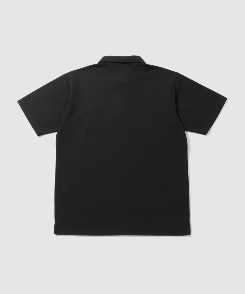 NAVY SARARI リップル 無地スキッパーポロシャツ メンズ商品画像-22
