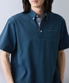 NAVY SARARI 冷感スラブ 鹿の子ボタンダウンポロシャツ メンズ商品サムネイル-6