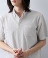 NAVY SARARI 冷感サッカーストライプ ボタンダウンポロシャツ メンズ商品サムネイル-8
