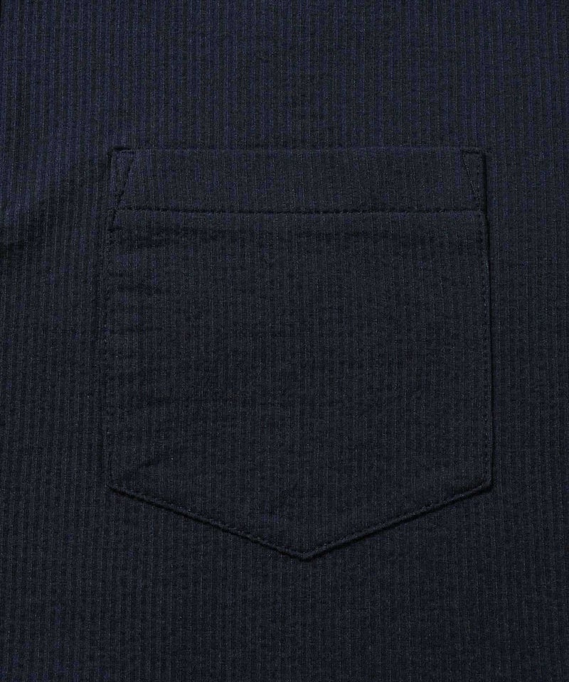NAVY SARARI 冷感サッカーストライプ ボタンダウンポロシャツ メンズ商品画像-16