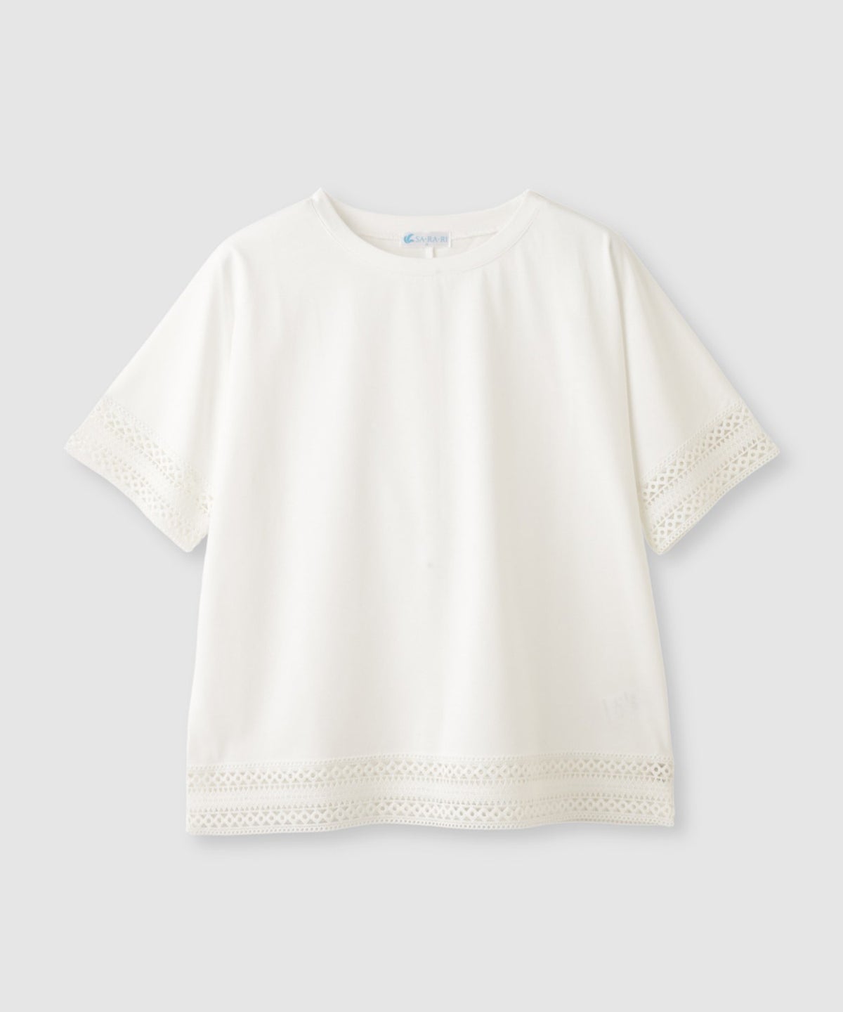 NAVY SARARI 冷感 UVカット 袖レースTシャツ レディース メール便 対応商品