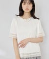 NAVY  SARARI 冷感 UVカット 袖レースTシャツ レディース メール便 対応商品商品サムネイル-1