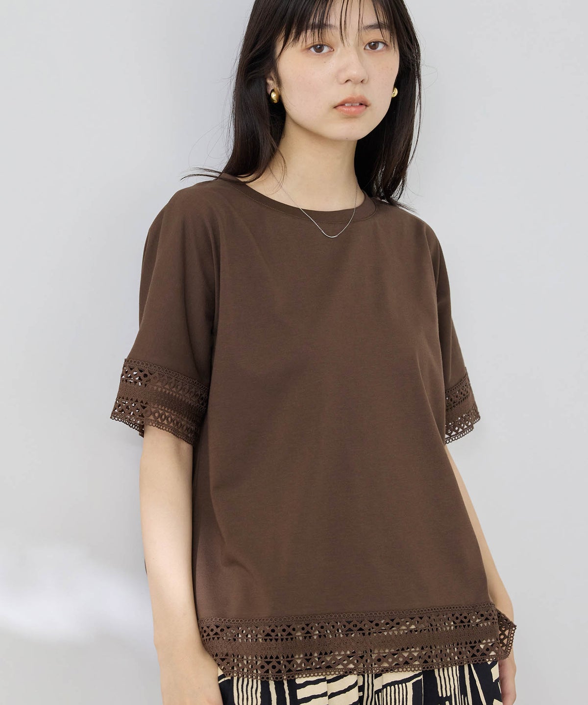 NAVY SARARI 冷感 UVカット 袖レースTシャツ レディース メール便 対応商品
