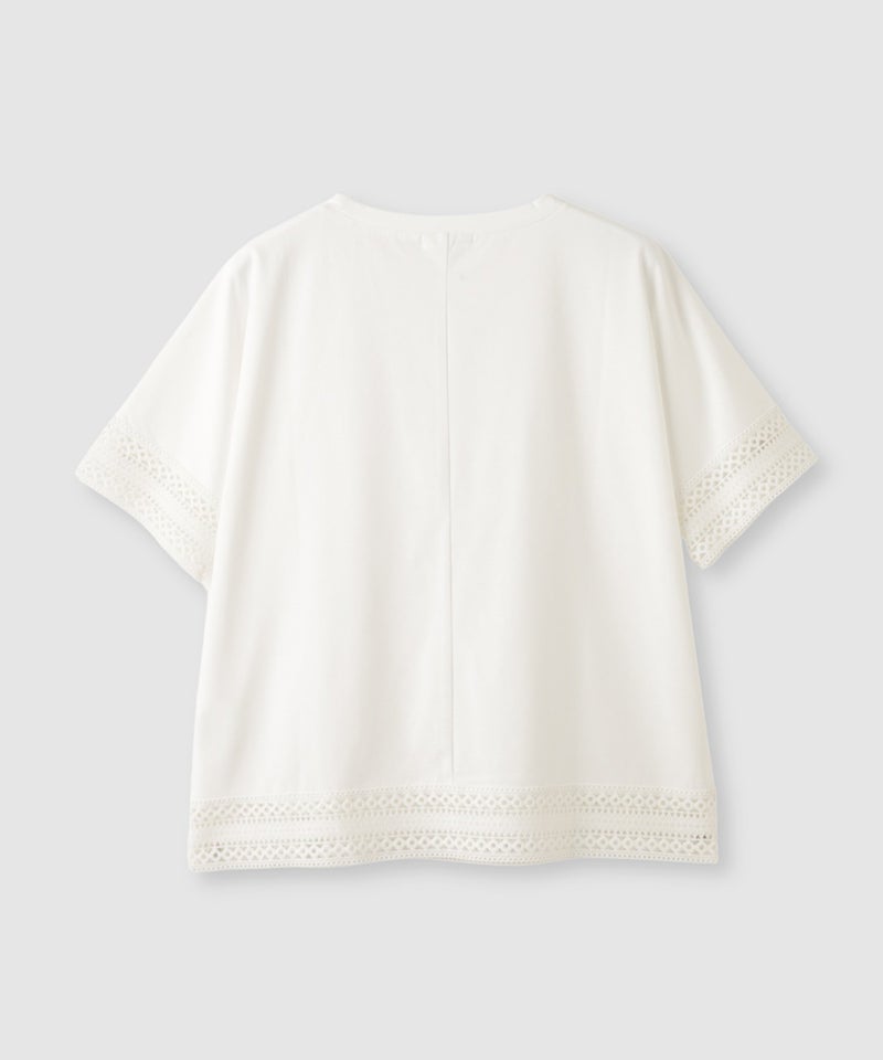 NAVY SARARI 冷感 UVカット 袖レースTシャツ レディース メール便 対応商品商品画像-4