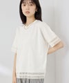 NAVY  SARARI 冷感 UVカット 袖レースTシャツ レディース メール便 対応商品商品サムネイル-4