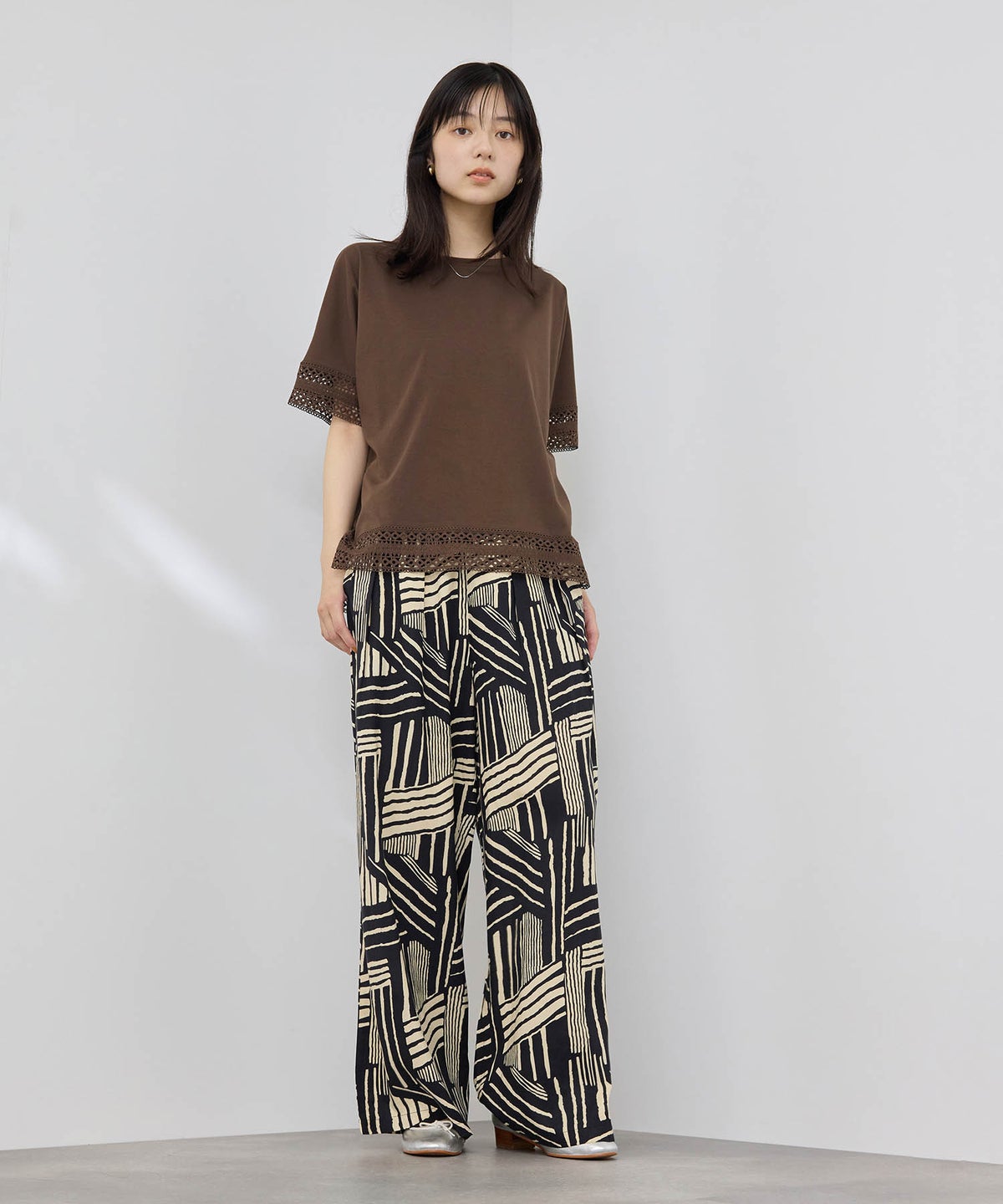 NAVY SARARI 冷感 UVカット 袖レースTシャツ レディース メール便 対応商品