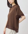 NAVY SARARI 冷感 UVカット シフォン使いTシャツ レディース メール便 対応商品商品サムネイル-5