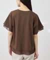 NAVY  SARARI 冷感 UVカット シフォン使いTシャツ レディース メール便 対応商品商品サムネイル-6
