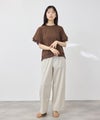 NAVY SARARI 冷感 UVカット シフォン使いTシャツ レディース メール便 対応商品商品サムネイル-8