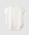 NAVY SARARI 冷感 UVカット チュールレース使いTシャツ レディース メール便 対応商品商品サムネイル-2