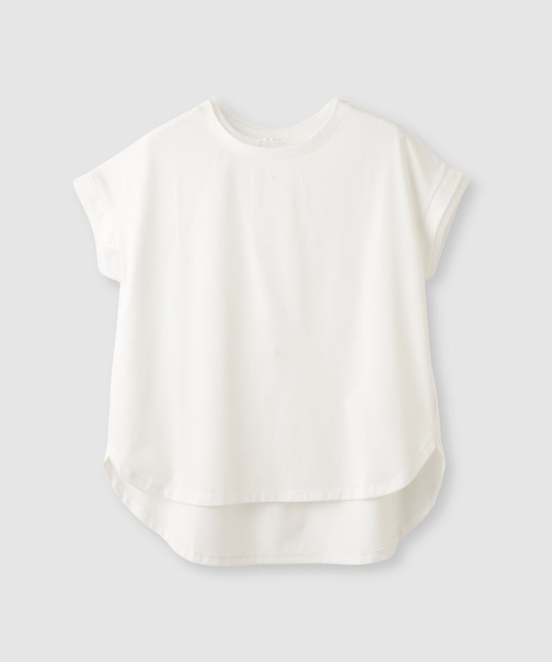 NAVY SARARI 冷感 UVカット チュールレース使いTシャツ レディース メール便 対応商品商品画像-2
